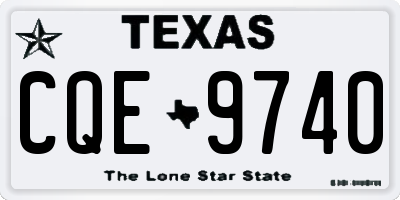 TX license plate CQE9740