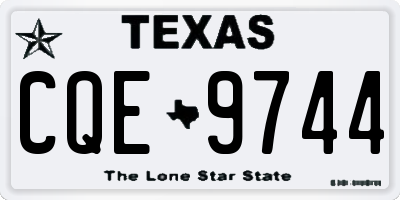 TX license plate CQE9744