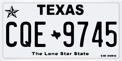 TX license plate CQE9745