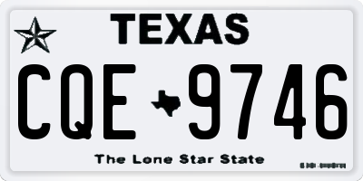 TX license plate CQE9746