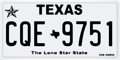 TX license plate CQE9751