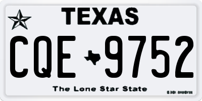 TX license plate CQE9752