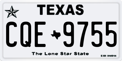 TX license plate CQE9755
