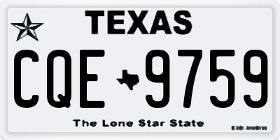 TX license plate CQE9759