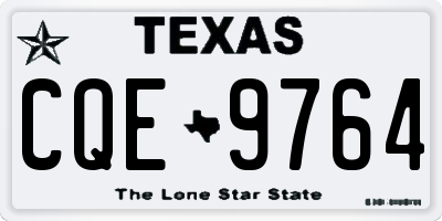 TX license plate CQE9764