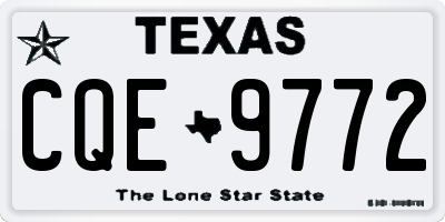 TX license plate CQE9772