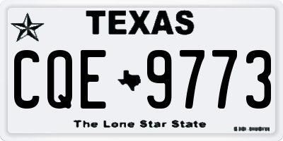 TX license plate CQE9773