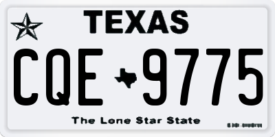 TX license plate CQE9775