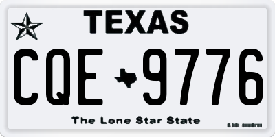 TX license plate CQE9776