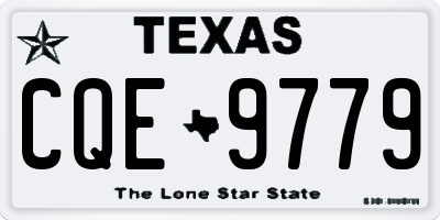 TX license plate CQE9779