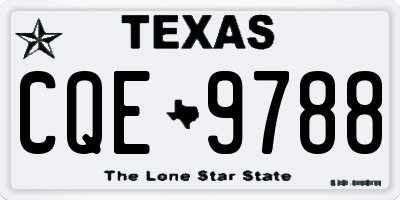 TX license plate CQE9788