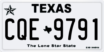 TX license plate CQE9791