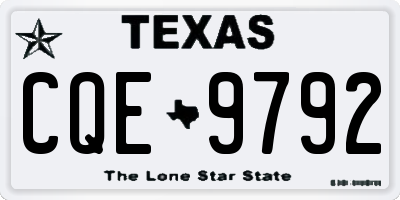TX license plate CQE9792