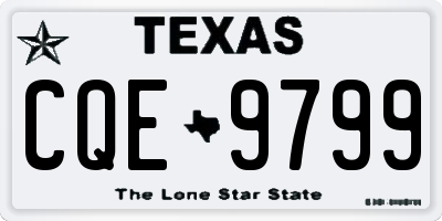 TX license plate CQE9799