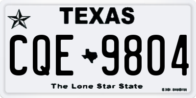 TX license plate CQE9804