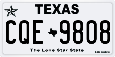 TX license plate CQE9808