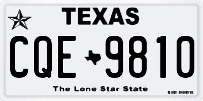 TX license plate CQE9810