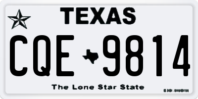 TX license plate CQE9814