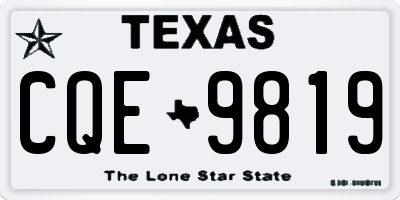 TX license plate CQE9819