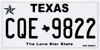 TX license plate CQE9822