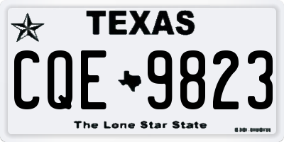 TX license plate CQE9823