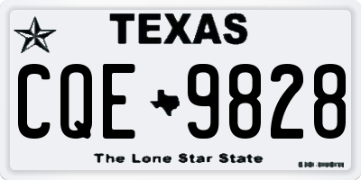 TX license plate CQE9828