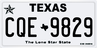TX license plate CQE9829