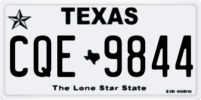 TX license plate CQE9844