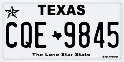 TX license plate CQE9845