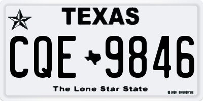 TX license plate CQE9846