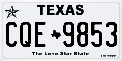 TX license plate CQE9853