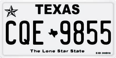 TX license plate CQE9855
