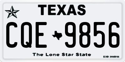 TX license plate CQE9856