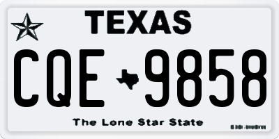 TX license plate CQE9858