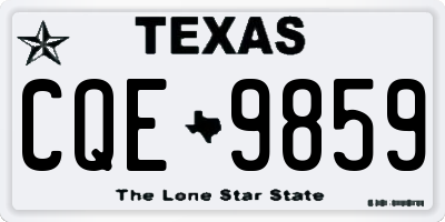 TX license plate CQE9859