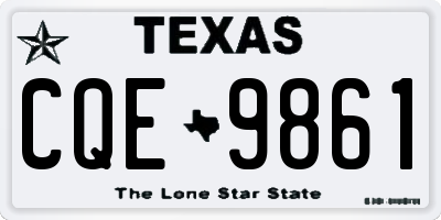 TX license plate CQE9861
