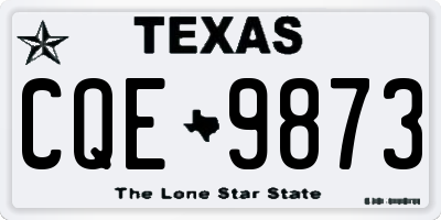 TX license plate CQE9873
