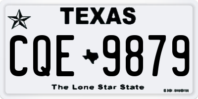 TX license plate CQE9879