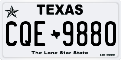 TX license plate CQE9880