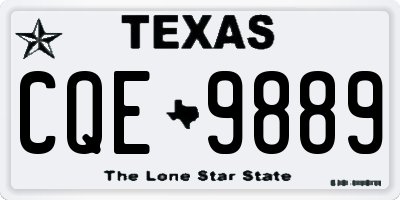 TX license plate CQE9889