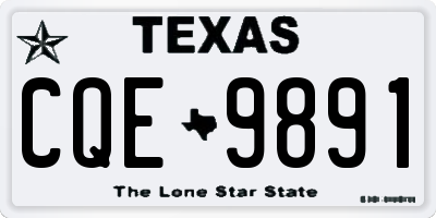 TX license plate CQE9891