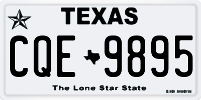 TX license plate CQE9895