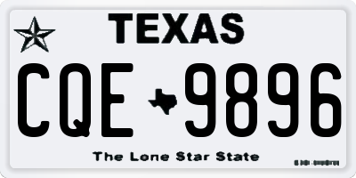 TX license plate CQE9896