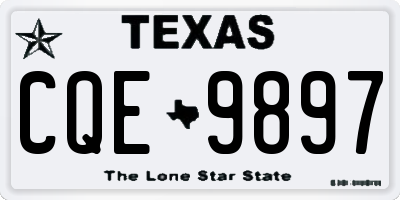 TX license plate CQE9897