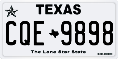 TX license plate CQE9898