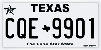 TX license plate CQE9901