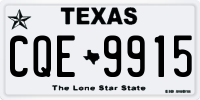 TX license plate CQE9915