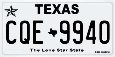 TX license plate CQE9940
