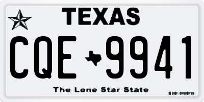 TX license plate CQE9941