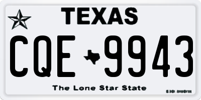 TX license plate CQE9943